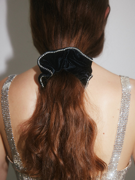 [단독]Chandelier Velvet Ribbon Scrunch_VH239NHB006B