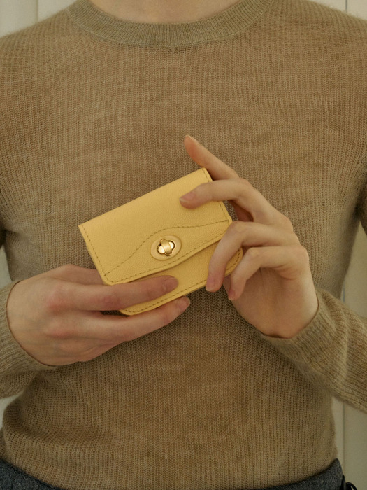 Wonder wallet - Caviar yellow gold/silver