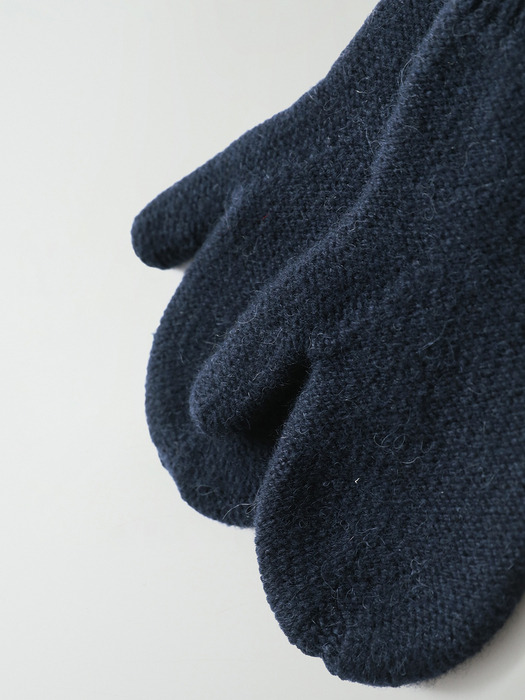 Alpaca knit mittens (Navy)