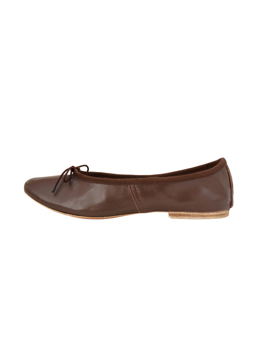 Porselli Leather Flat shoes_Chocolat  Brown