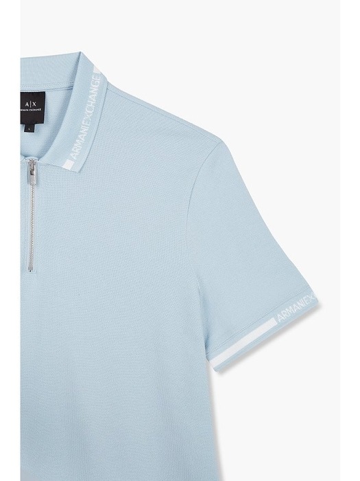 AX 남성 로고 라인 피케 폴로 셔츠(A414131017)라이트 블루