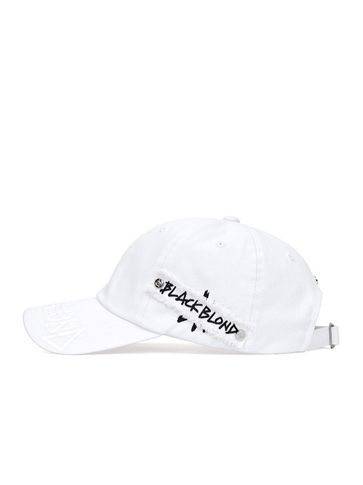 BBD Side Patch Shadow Graffiti Logo Cap (White)