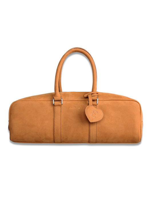 Suede Bowling Bag in Camel