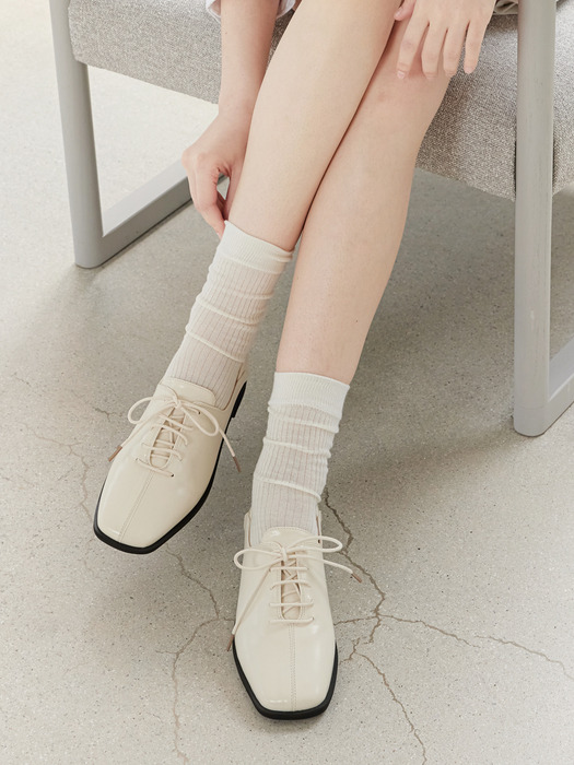 Verona 베로나 스퀘어토 투웨이 레이스업 로퍼_L018_5colors_2cm