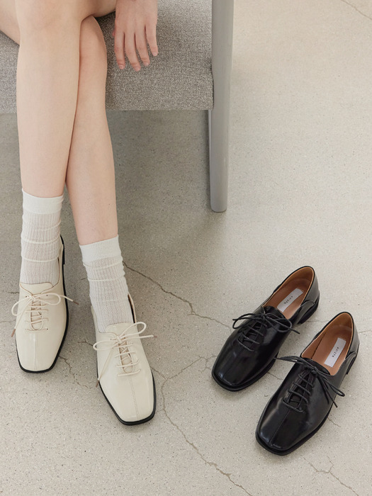 Verona 베로나 스퀘어토 투웨이 레이스업 로퍼_L018_5colors_2cm