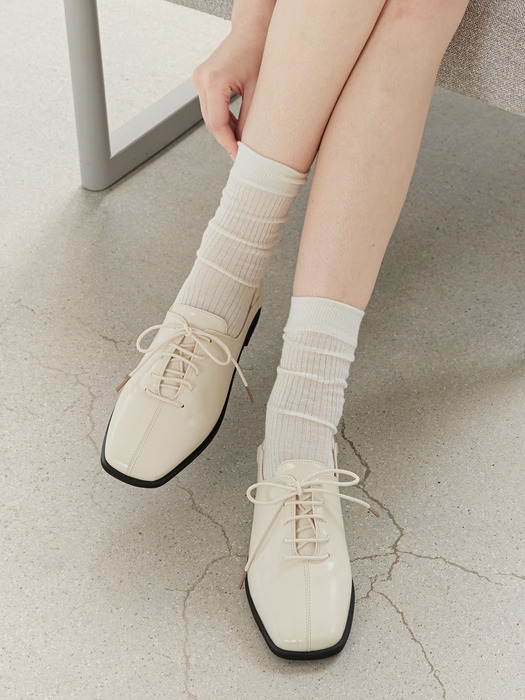 Verona 베로나 스퀘어토 투웨이 레이스업 로퍼_L018_5colors_2cm