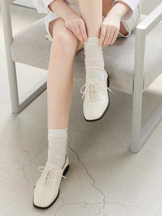 Verona 베로나 스퀘어토 투웨이 레이스업 로퍼_L018_5colors_2cm