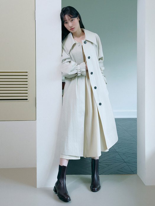 Big Collar Point Volume Sleeve Trench Coat NEW4SR201_9F