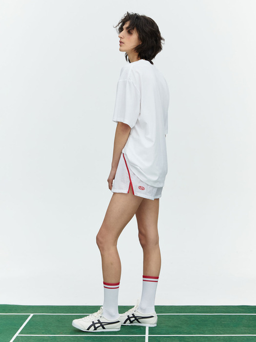 RUNNING TRACK NYLON SHORTS_WHITE