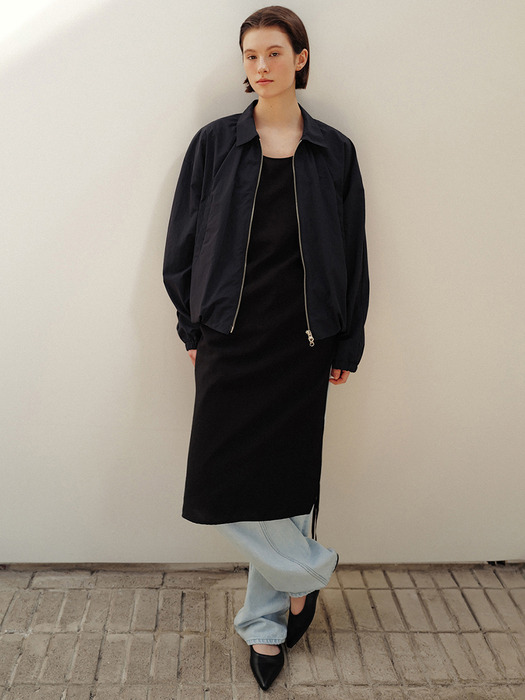 Volume blouson jacket (dark navy)