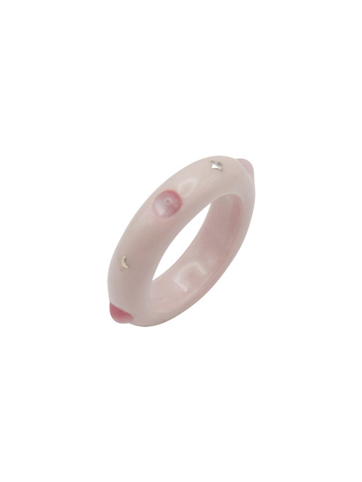 bright gem ring-pink