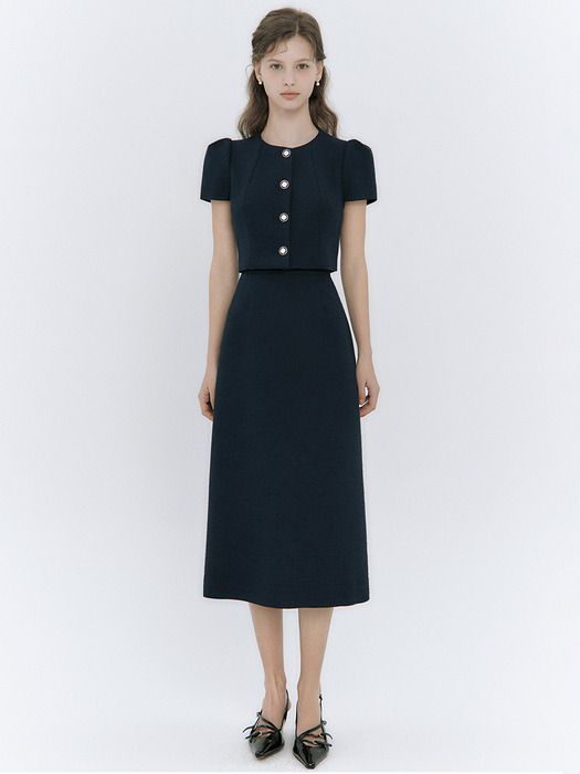 Leena tweed midi skirt(3colors)