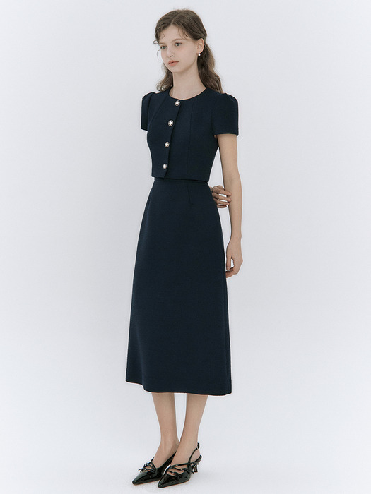 Leena tweed midi skirt(3colors)