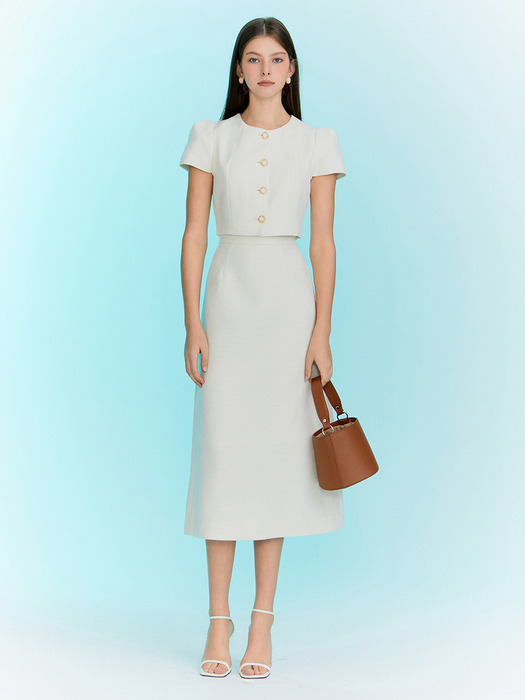 Leena tweed midi skirt(3colors)