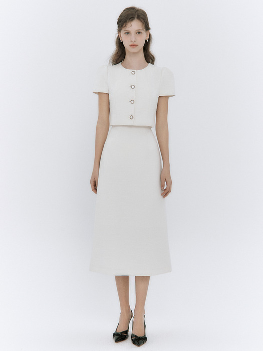 Leena tweed midi skirt(3colors)