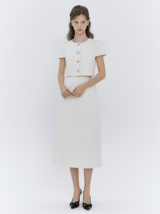 Leena tweed midi skirt(3colors)