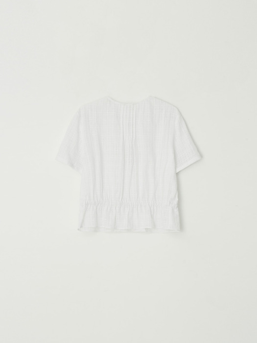 Lace Pintuck Blouse(White)