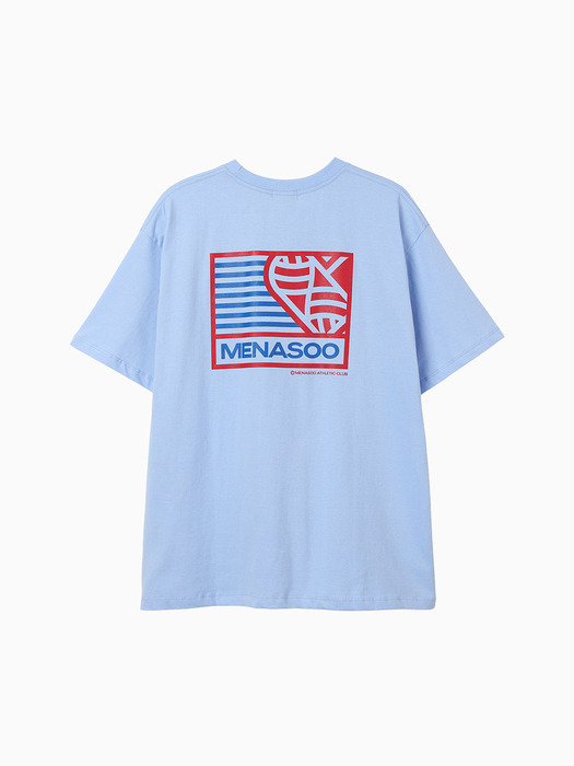 SMALL HEARTTRACK OVER FIT TEE_SKYBLUE