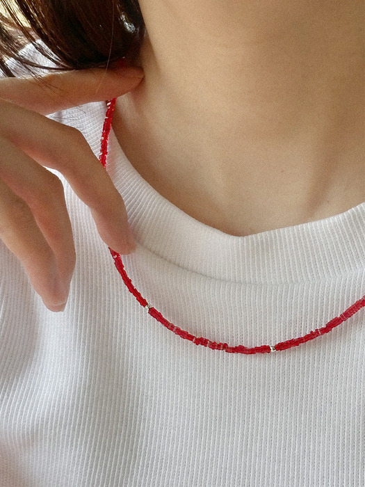 red square necklace