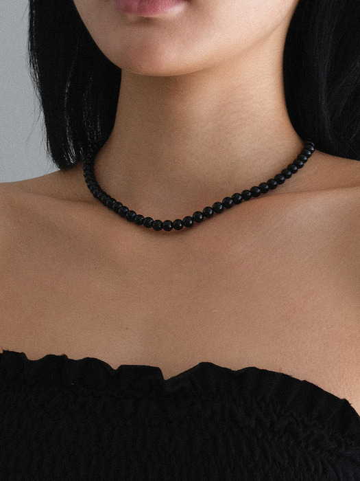 Black Onyx Necklace (Silver925)