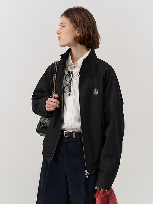 UNISEX CLASSIC HARRINGTON JACKET BLACK_UDJU4C107BK