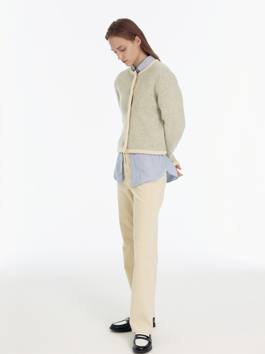 Gold Button Wool Cardigan