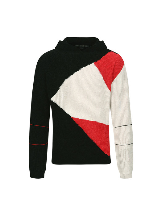 FITE HOODIE SWEATER atb1165m(BLACK/RED)