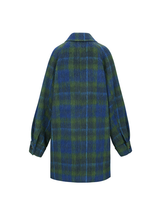 OVERSIZED PEA COAT awa660w(BLUE)