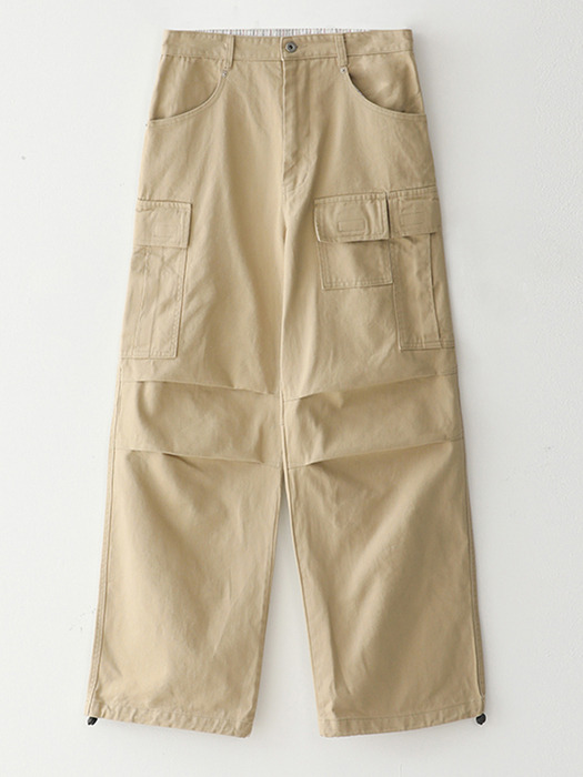 Bluesf semi-wide washed cargo pants