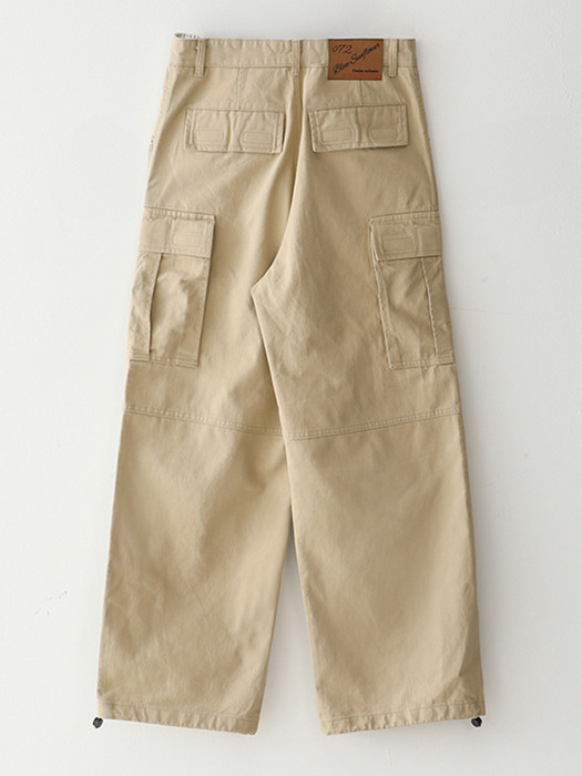 Bluesf semi-wide washed cargo pants