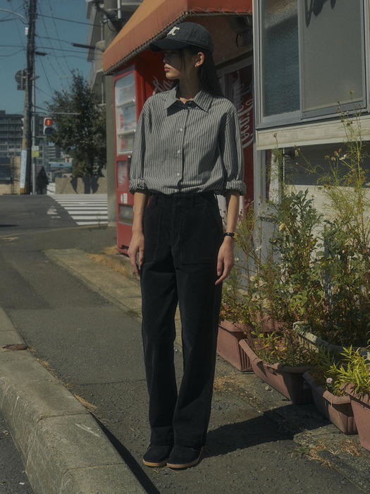 CARLOL CORDUROY PANTS_BLACK