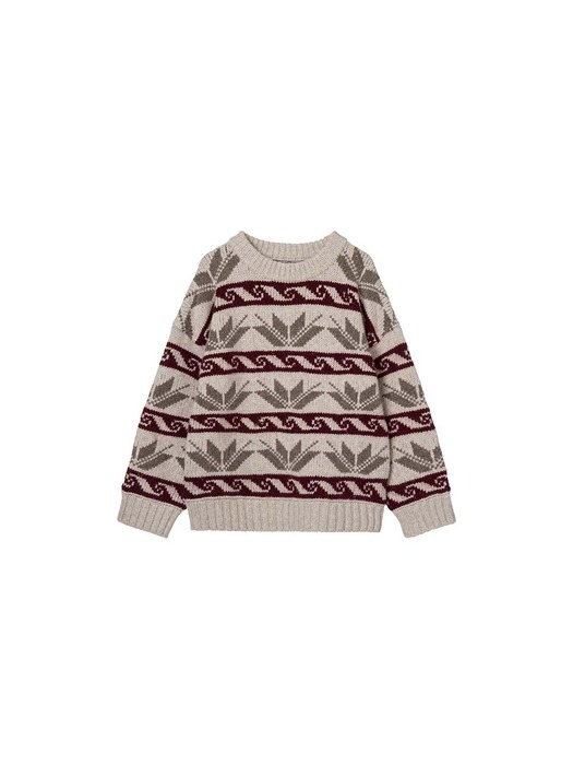 Bulky Nordic Jacquard Knit Pullover VC2499PO913M