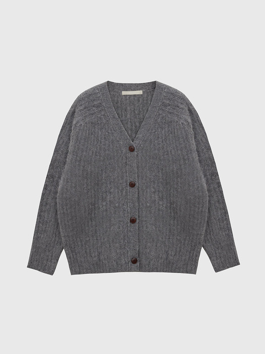 Alpaca Over-fit Double Knit Cardigan