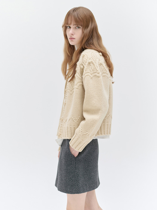 24WN vintage pom pom cardigan [IV]