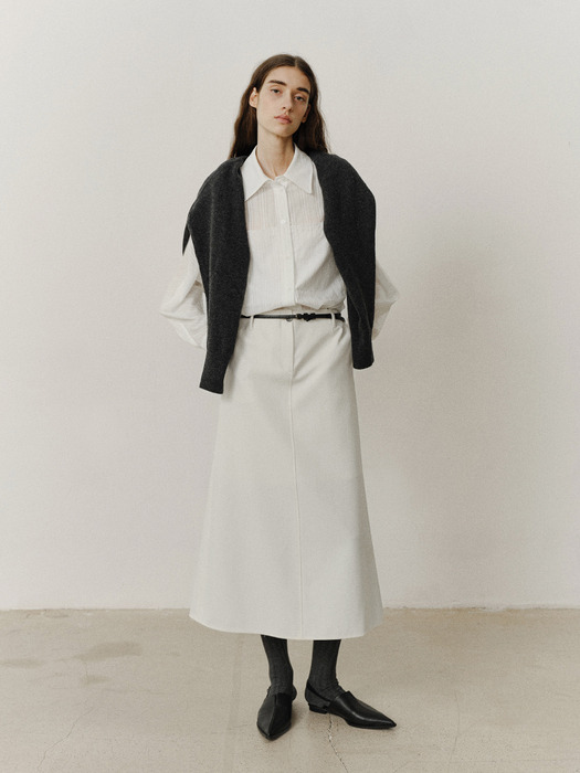 TFF SEMI A-LINE WOOL SKIRT_3COLORS