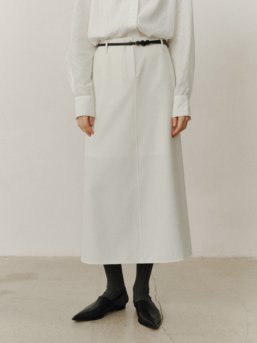 TFF SEMI A-LINE WOOL SKIRT_3COLORS