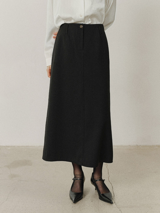 TFF SEMI A-LINE WOOL SKIRT_3COLORS