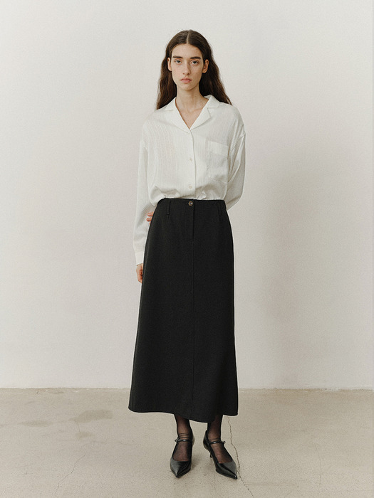 TFF SEMI A-LINE WOOL SKIRT_3COLORS
