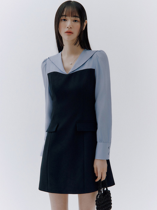 Aella block mini dress (2colors)