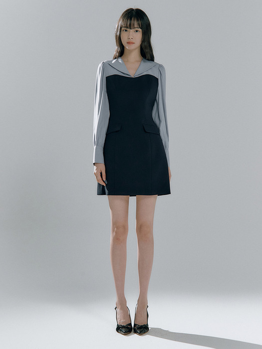 Aella block mini dress (2colors)
