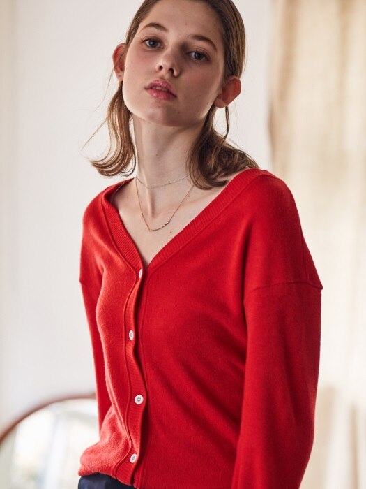 LS CARDIGAN(RED)