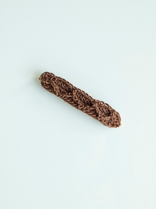 [단독] Warm knit Hairpin (Brown)