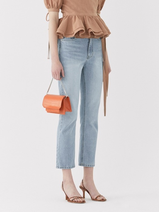 19SS HIGH-WAISTED STRAIGHT-FIT JEANS