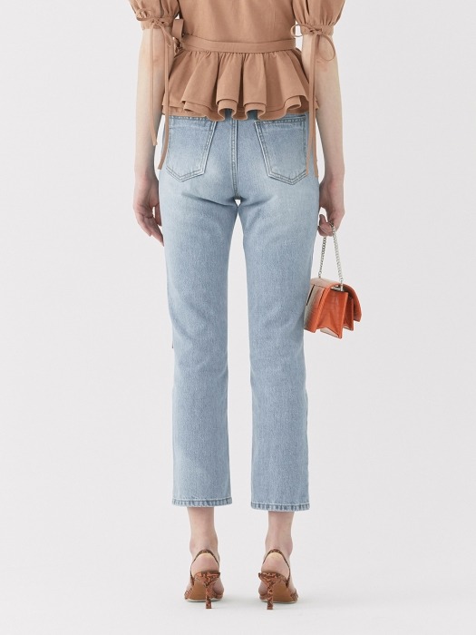 19SS HIGH-WAISTED STRAIGHT-FIT JEANS