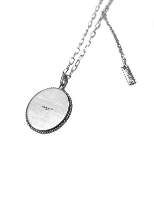 Disk Pendant Necklace [silver]