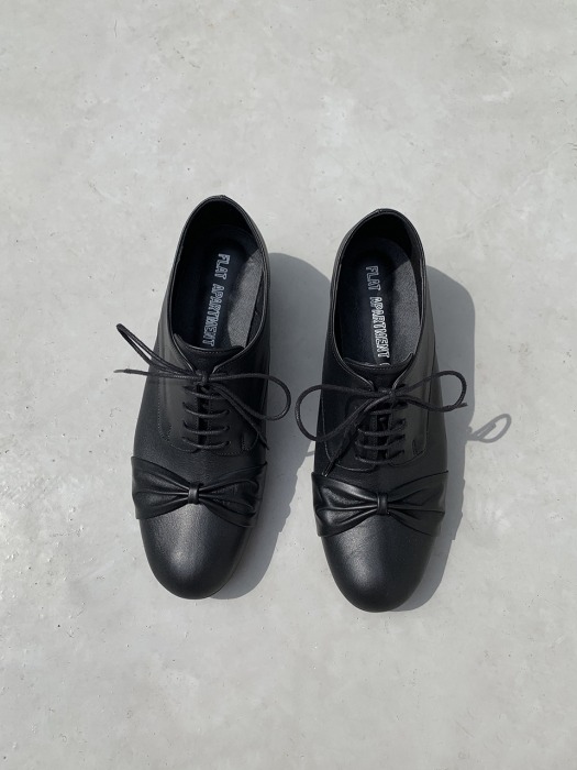 Ribbon oxford shoes | FAC-SAR | black