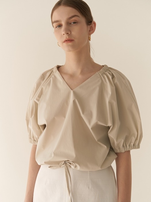 19RESORT CROPPED BANDING BLOUSE_2COLOR