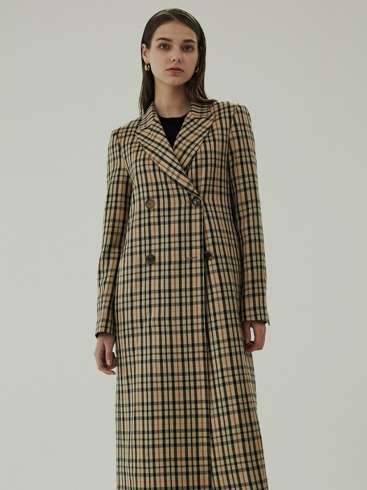 Carmen coat bold checked