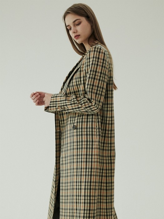 Carmen coat bold checked