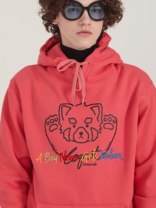 665g FACE LESSER HOODIE PINK